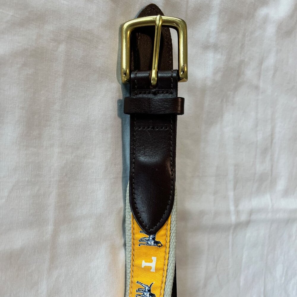 Vineyard Vines University of Tennessee Leather and Fabric Woven Belt - Picture 2 of 5